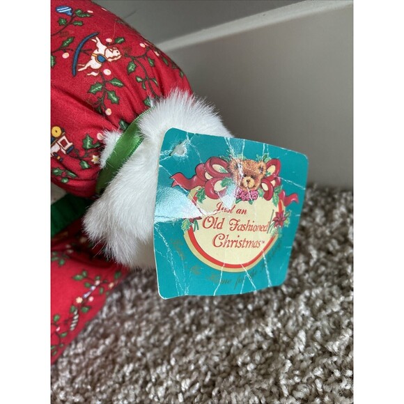 NEW With Tags Vintage 1986 K-Mart Collectible Stuffed Christmas Teddy Bear - Picture 2 of 7